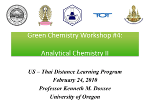 Green ChemistryWorkshops