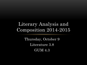 Literary Analysis and Composition 2014-2015 - UTVA