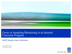 DNV Errors in Sampling/Monitoring in an Internal Corrosion Program