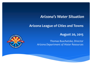 Arizona Dept. of Water Resources - League of Arizona Cities and