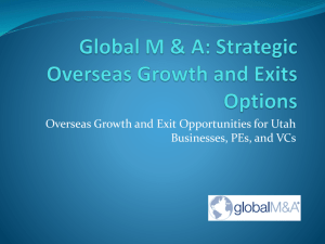 Global M & A: Strategic Growth Options and Exits