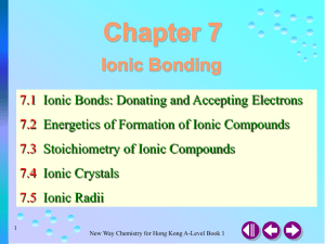 Ch.7 Ionic Bonding