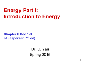Energy Part I - CCBC Faculty Web
