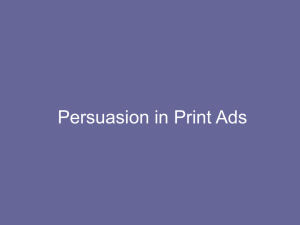 Persuasion in Print Ads