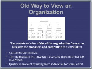Old Way to View an Organization