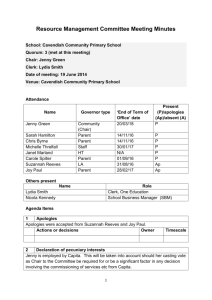 Meeting date 19th June 2014 - Cavendish Community Primary School