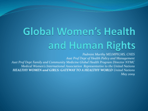 Women*s Global health and Human Rights