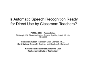 Is ASR Ready for Classroom Teachers? - People