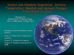 Dr. Menglin Jin - Department of Meteorology and Climate Science