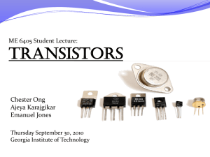 Transistors - Georgia Institute of Technology