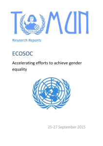 Accelerating efforts to achieve gender equality