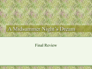 Midsummer Night's Dream Final Review