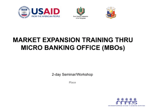 Overview to Market Expansion thru MBOs