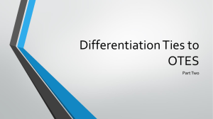 Differentiation Ties to OTES - Allen County Educational Service Center