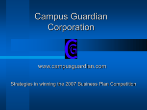 Campus Guardian Systems, Inc. - Rhode Island Business Plan