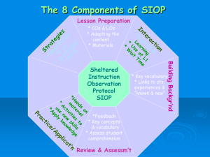 The 8 Components of SIOP