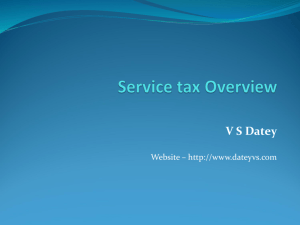 Service tax Overview