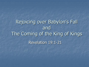 Rejoicing over Babylon's Fall & the Coming of the King of Kings