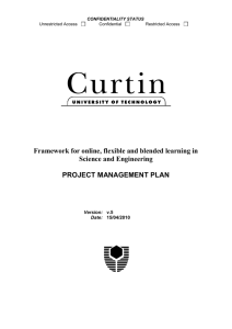 Project Management Plan - Curtin Teaching and Learning