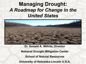 Planning for Drought: Moving from Crisis to Risk Management