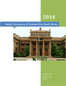 Islamic Alternatives of National Prize Bond Scheme