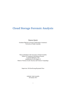 Cloud Storage Forensic Analysis