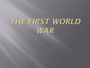 The first World War