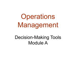 Operations Management Decision