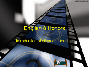 English 8 Honors