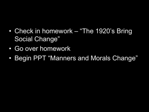 Manner and Morals Change