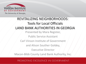 Land Bank Authorities - Georgia Planning Association