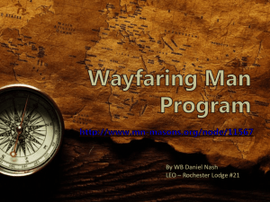 Wayfaring Man Program - The Grand Lodge of Minnesota