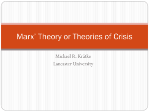 How Marx built his Theory of Crisis