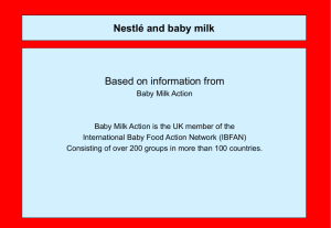 Nestlé's baby food marketing malpractice