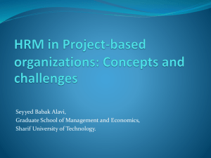 HRM in Project-based organizations: Concepts and challenges