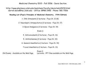 Medicinal Chemistry 5210 - Fall 2006