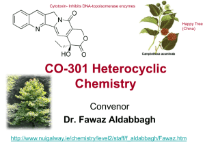 CO-301 Heterocyclic Chemistry