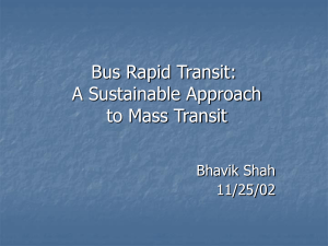 Bus Rapid Transit: A Sustainable Approach to Mass Transit