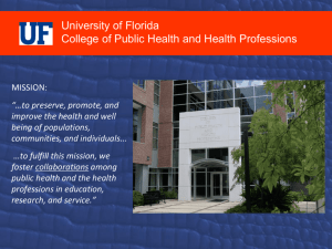 PHHP 21Feb 2013 - College of Public Health & Health