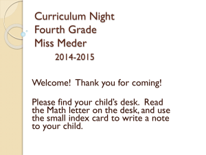 Curriculum Night - Kyrene School District