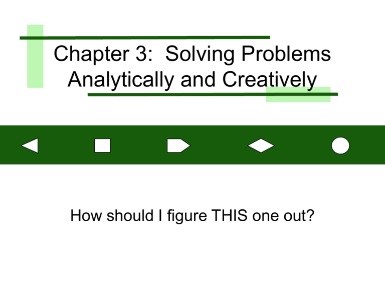 Chapter 3 Creative Problem Solving