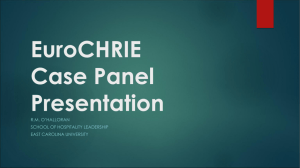 EuroCHRIE Case Panel Presentation WORKSHOPS | PowerPoint