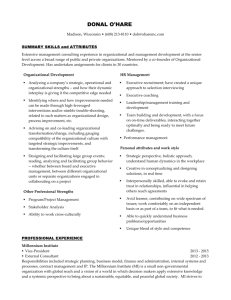 Resume - O'Hare Management Consulting