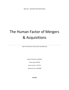 The Human Factor of Mergers & Acquisitions
