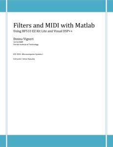 Filters and MIDI with Matlab - Florida Institute of Technology