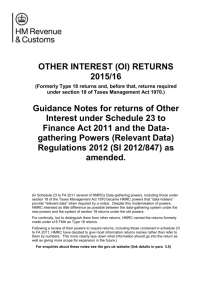 OI guidance notes 2015 to 2016