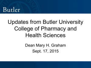 Updates from Indiana Colleges of Pharmacy/Butler