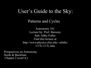 Astro101 lecture from Aug 27