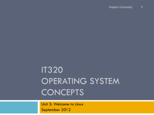 IT320: Operating System Concepts