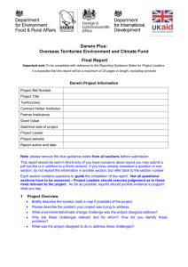 Darwin Plus Final Report Template